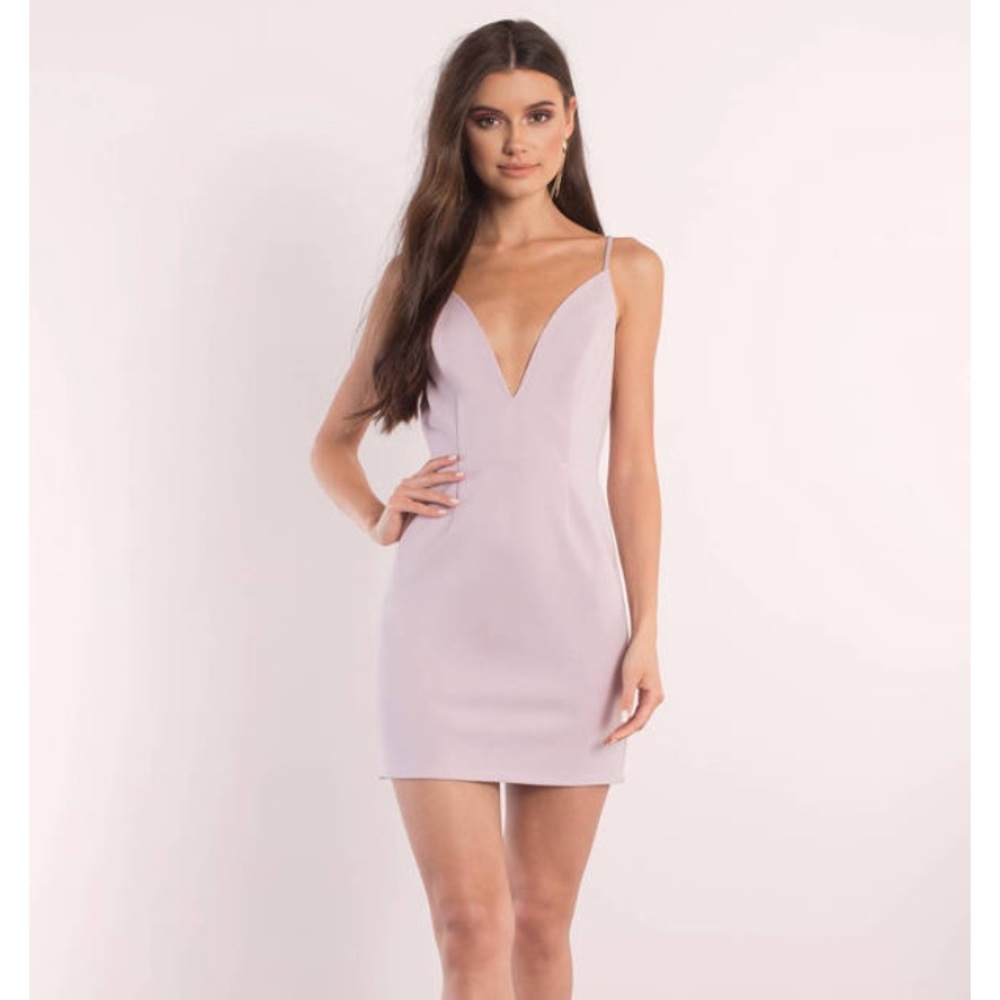 Tobi low back bodycon dress in mauve, size small 🟣